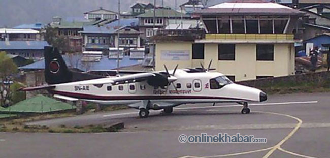 No bomb inside Simrik Air plane at Lukla, flights about to resume