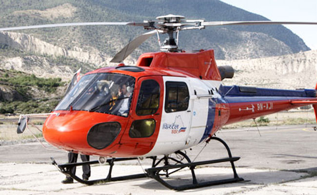 Fishtail Air chopper meets with accident in Langtang