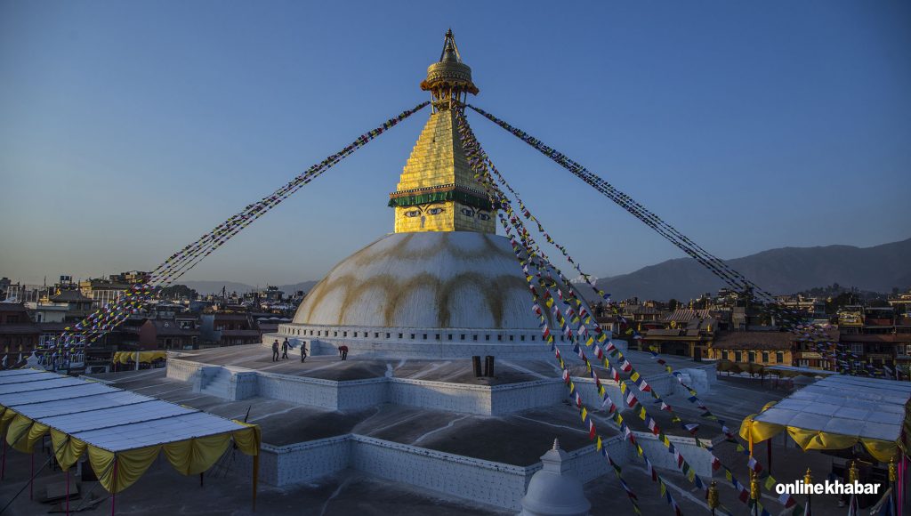 File: Boudhha Stupa Bouddhanath Stupa, a cultural heritage site in Kathmandu