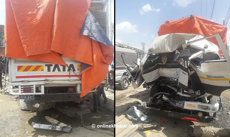 Bizarre road accident in Kathmandu leaves eight people injured