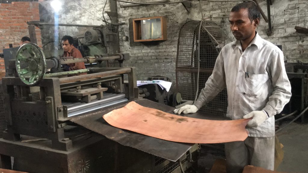 cutting copper sheet for Dhaatu