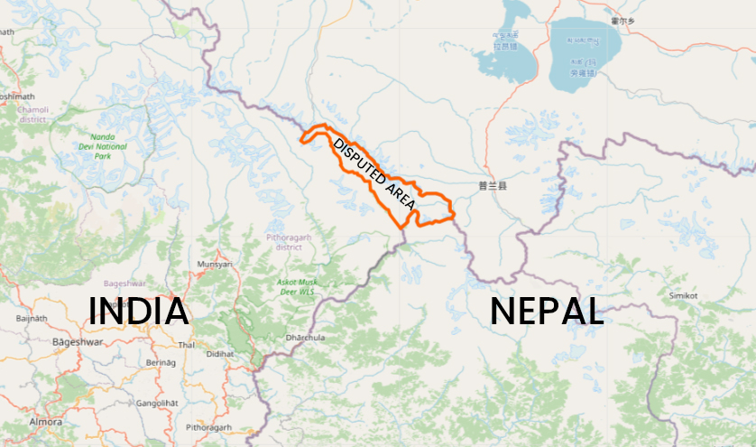 Kalapani dispute area between nepal and india