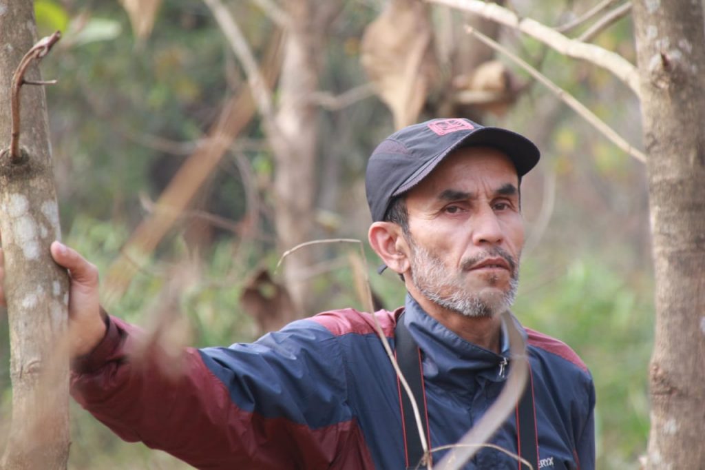Shankar Luitel, a farmer who is a member of the cross-border ‘wild elephant movement management team’ (Image courtesy of Shankar Luitel)