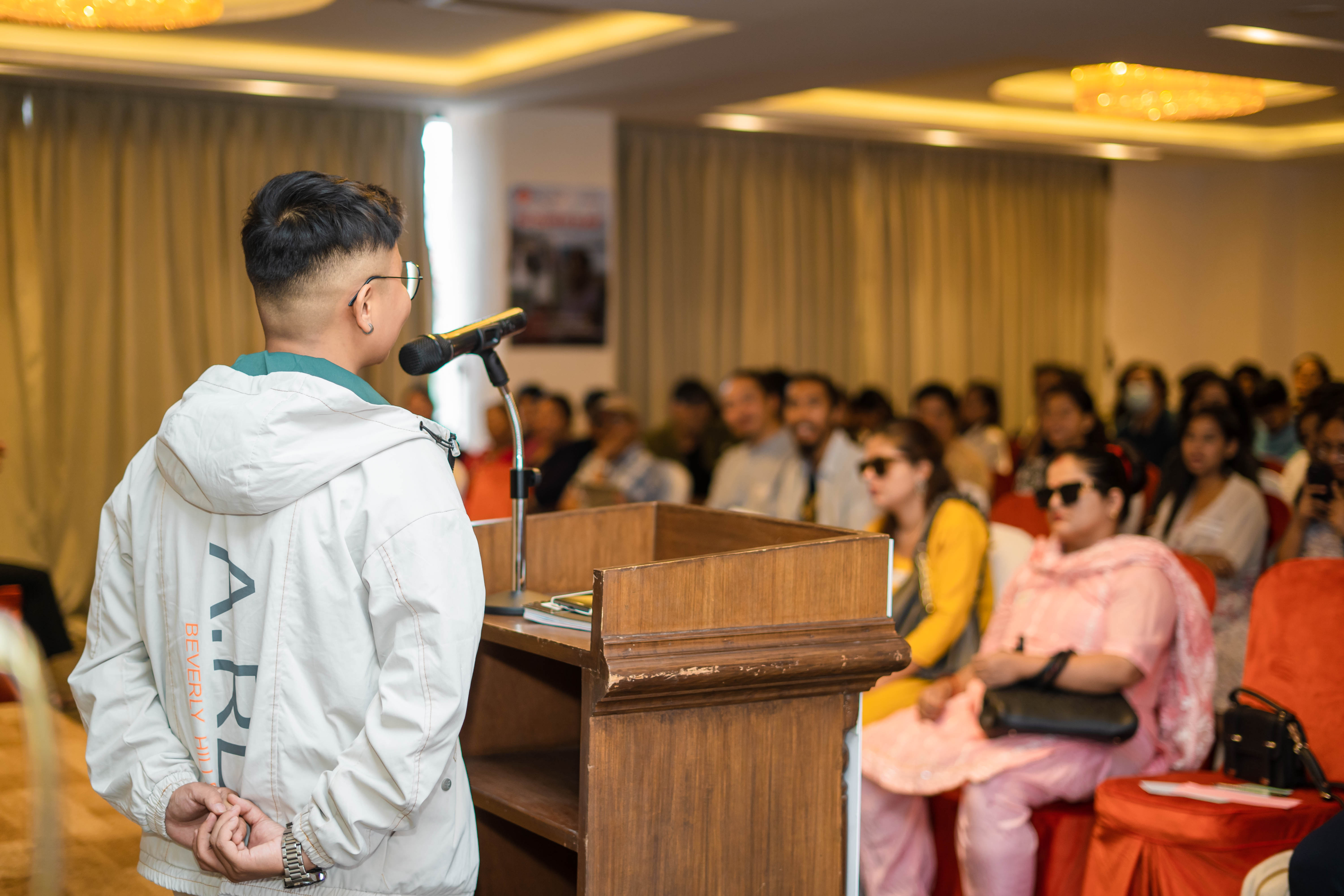 A participant sharing his views in Beyond Blood event. Photo Courtesy: Untold Period Stories