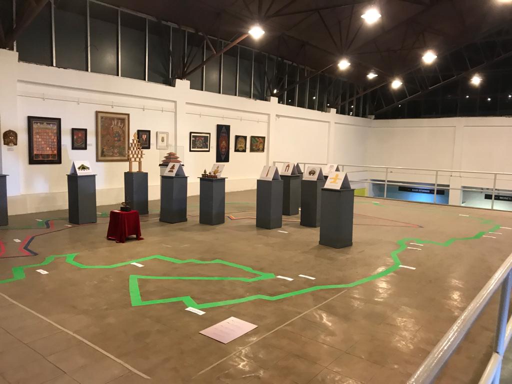 As a part of 'Dieties of Nepal' exhibition the Indra Jatra map is remodeled in 3D curated by Alina Kumari Tamrakar and Romush Tuladhar in Nepal Art Council, Babarmahal
