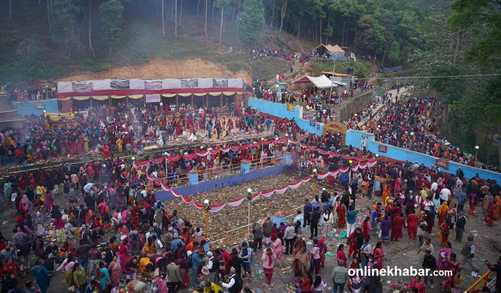 Devotees throng Matatirtha for rituals honouring deceased mothers