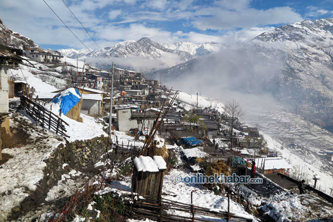 Snowfall, rainfall affect life in several parts of Nepal
