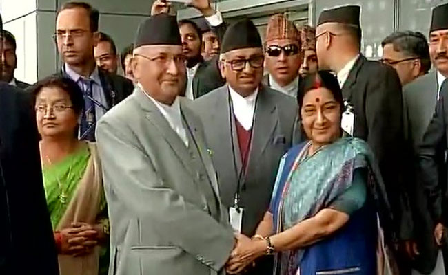 Prime Minister Oli lands in New Delhi