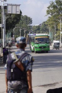 Sajha Yatayat bus attacked during Biplav Maoists’ bandh, 22 enforcers arrested