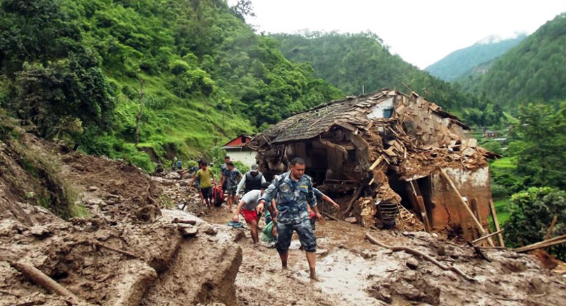 Monsoon disaster toll climbs to 38 in Pyuthan, displaced people living in subhuman conditions