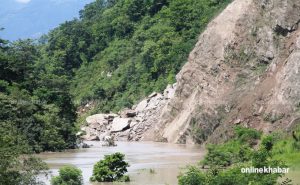 Landslides obstruct various roads, highways across Nepal