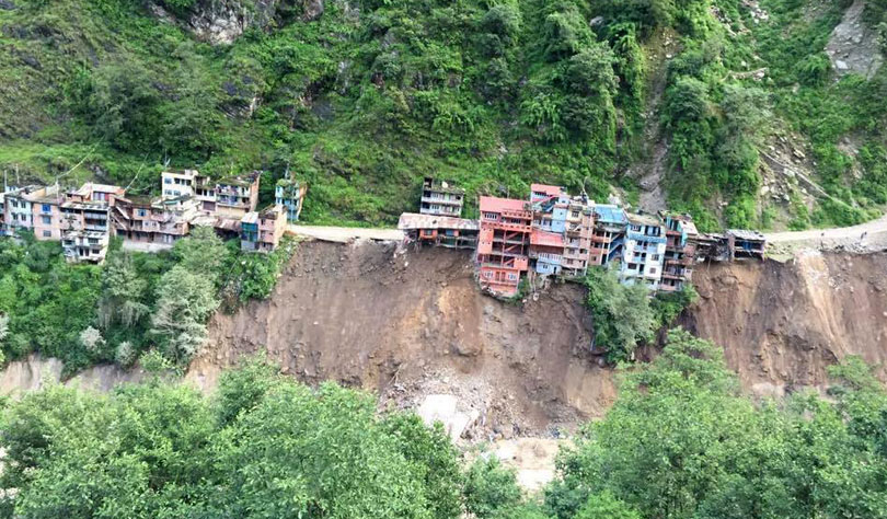 Bhotekoshi sweeps 15 houses away, causes damage to Barhabise-Tatopani road