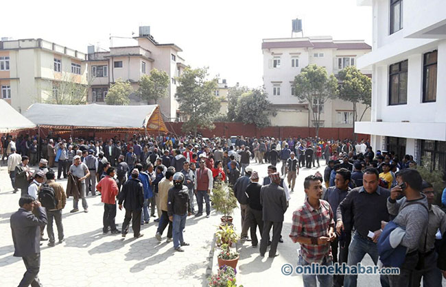 Police personnel, NSU activists injured in clashes at Nepali Congress party office in Sanepa