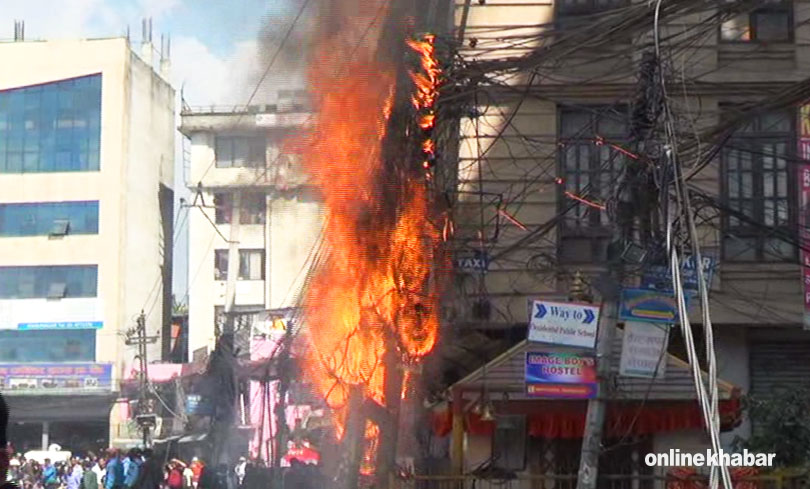 Wire catches fire at Anamnagar, power supply comes to a halt