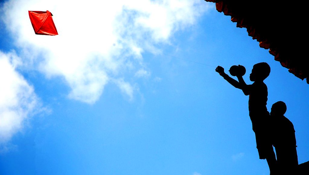 kite flying in dashain