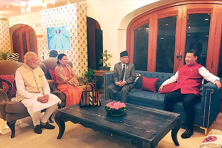Prachanda-Xi-Modi meeting was only for informal chat: India