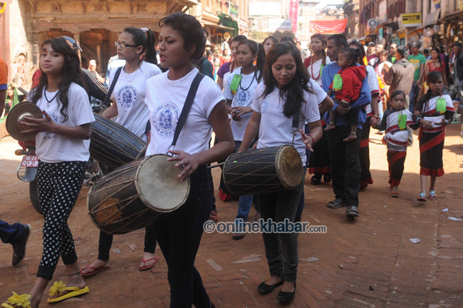 Country celebrating Nepal Sambat 1137 with various programmes, colourful processions