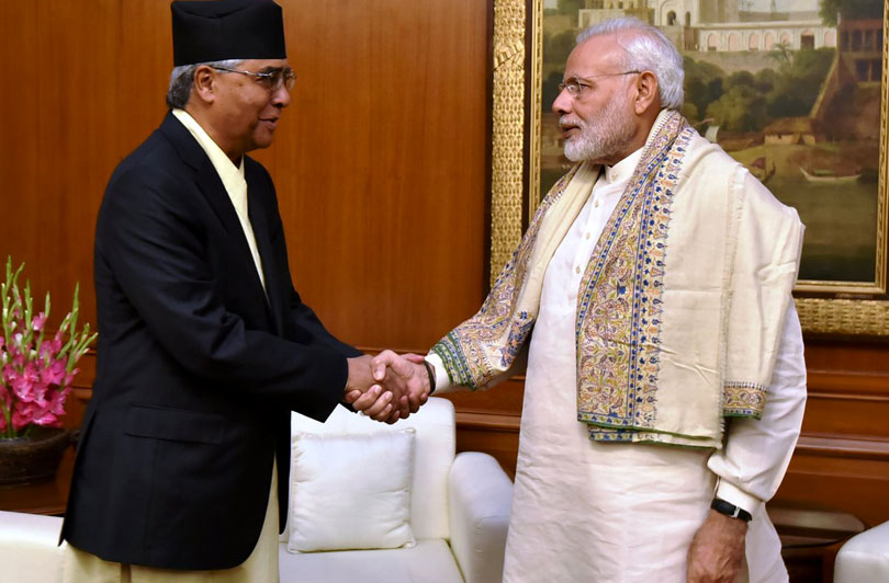 NC Prez Sher Bahadur Deuba, India’s PM Modi discuss Nepal