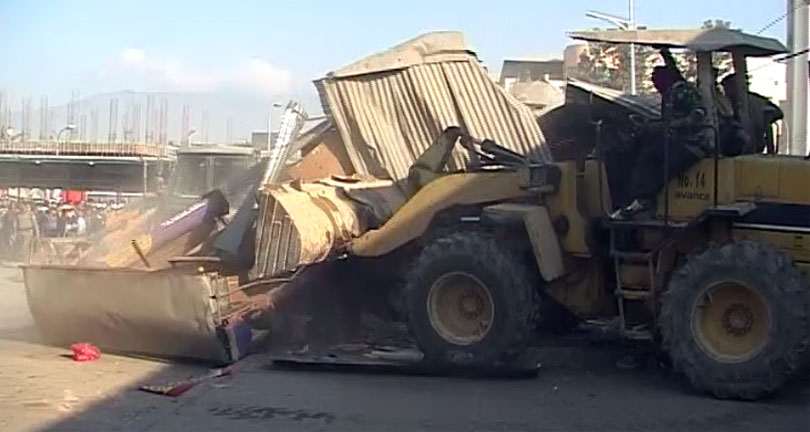 At Gongabu, KMC razes 51 huts, to continue demolition drive
