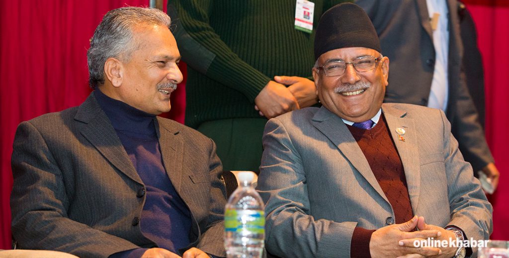 L-R: Baburam Bhattarai and Pushpa Kamal Dahal (Prachanda)