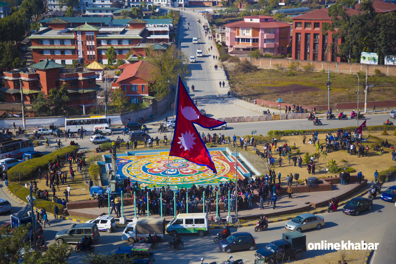 A super-big national flag installed on Martyrs’ Day