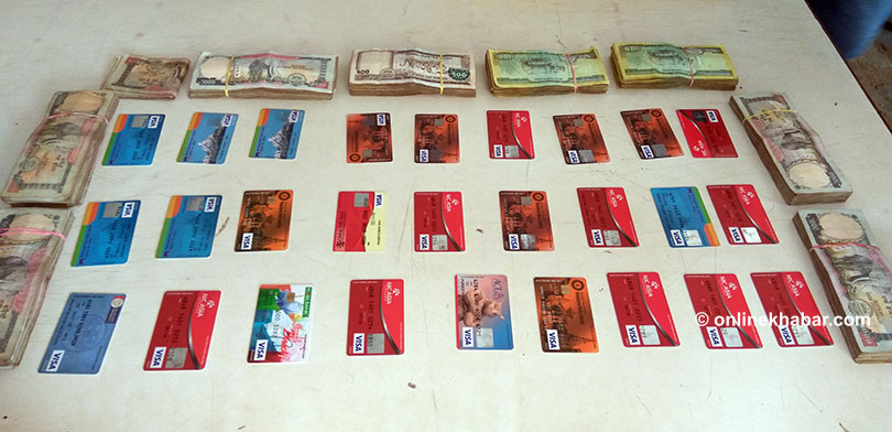 Two arrested in Rautahat with 27 ATM cards, five lakh rupees