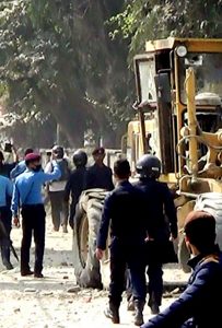Biratnagar locals clash with police after bulldozer hits college student