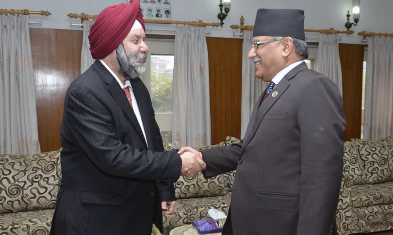 Newly-appointed Indian ambassador meets PM Prachanda