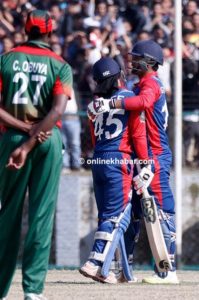 Hurrah! Nepal registers massive 7 wicket win against Kenya