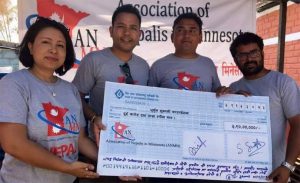 Nepalis in US donate Rs 20 million to Dhurmus-Suntali foundation
