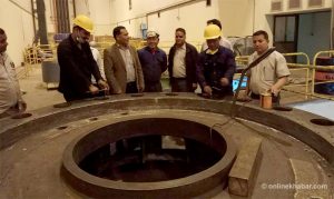 Ghising instructs Kaligandaki plant staffers to finish maintenance on time