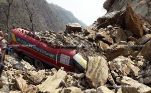 Narayangadh landslide: Nidhi directs security forces to rescue injured