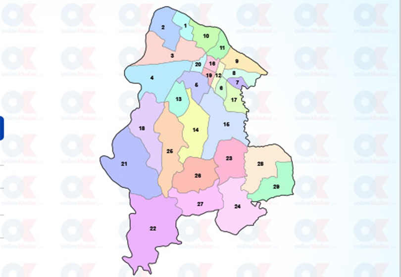 Lalitpur metropolitan city has 29 wards, including seven outside the ring road.