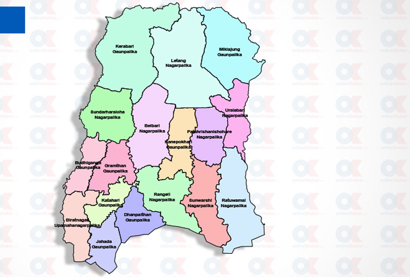 The Morang district map