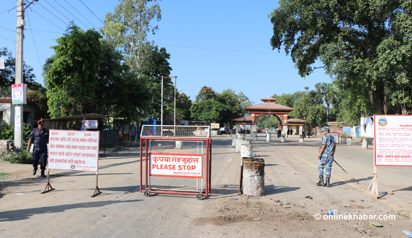 File: Nepal-India border point in Nepalgunj sealed in the run-up to local level elections in Nepal, on Monday, June 26, 2017.