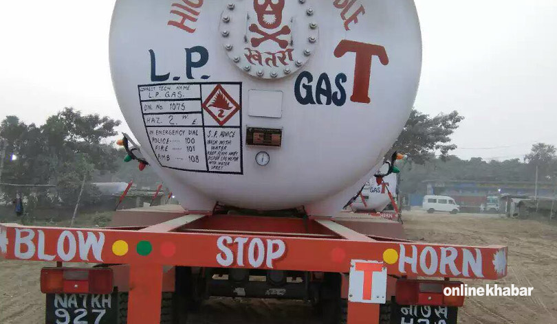 File image: An LPG bullet registered in Nepal