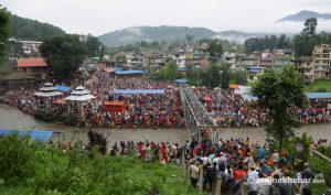 Devotees throng Gokarneshwor Temple on Kushe Aunshi