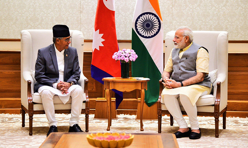 File: Nepal and India PMs, Sher Bahadur Deuba and Narendra Modi, at the Hyderabad House, in New Delhi, on Thursday, August 24, 2017.