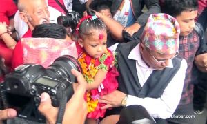 Nepal’s new ‘Living Goddess’ enters holy temple for first time