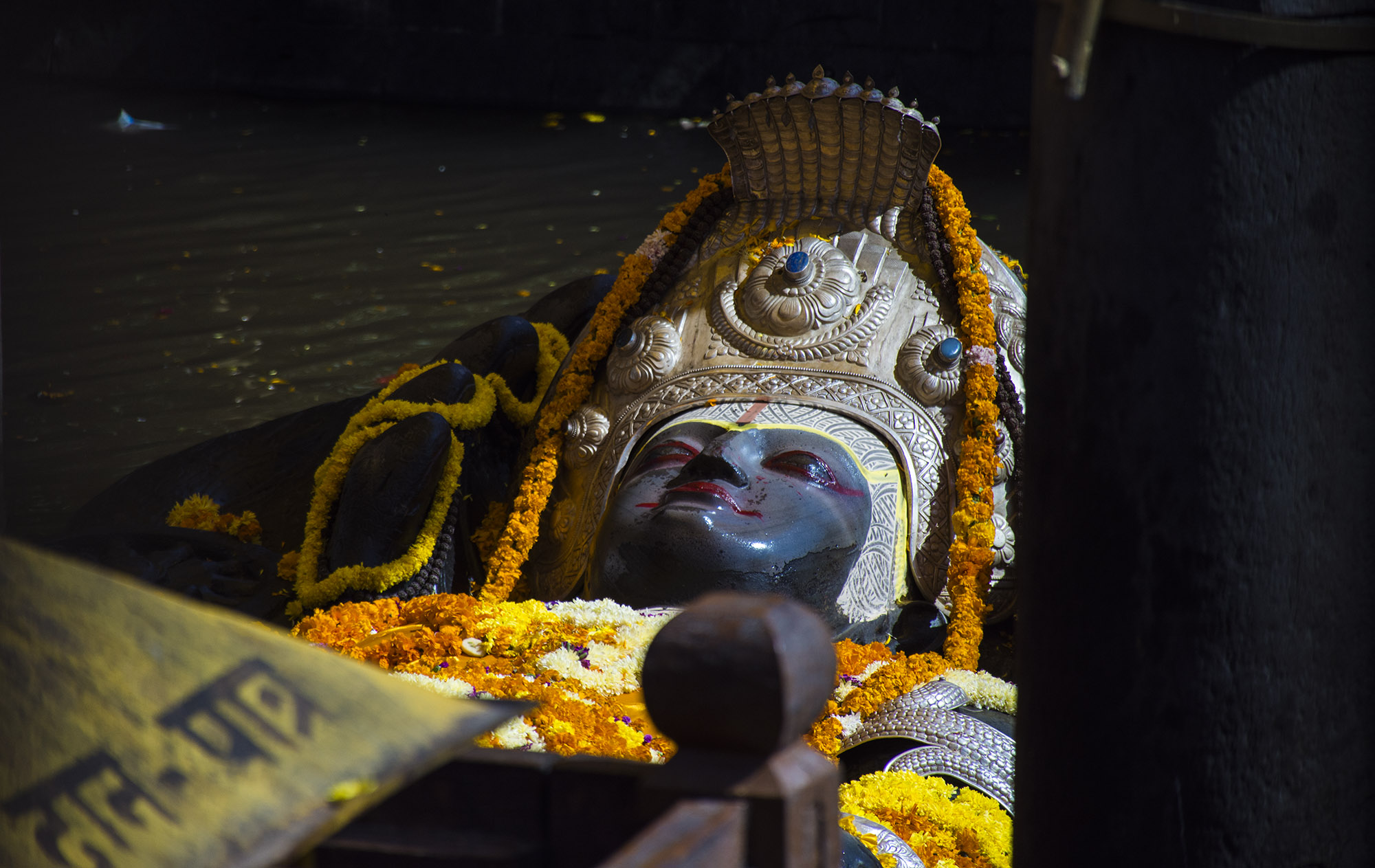 Lord Vishnu's statue, Budhanilakantha, chaturmas