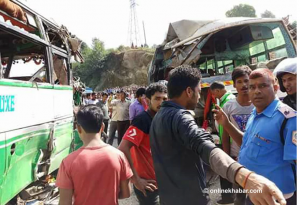 Two buses collide in Doti, two reported dead