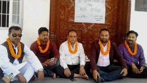 RJPN leaders stage sit-in demanding corrections in PR closed list
