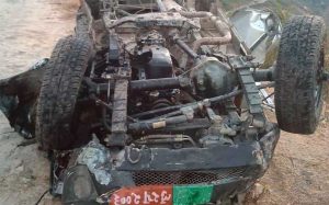 Jeep falls off Kalikot road; three dead on the spot
