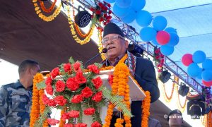 Dahal promises Chinese train will arrive in Lumbini within few years