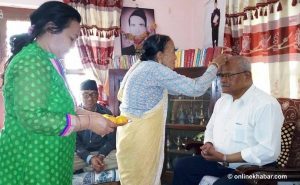 Gachhadar gets blessing for premiership from aged mother-in-law
