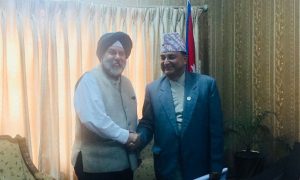 Indian ambassador Singh, Defence Minister Pokhrel discuss military ties