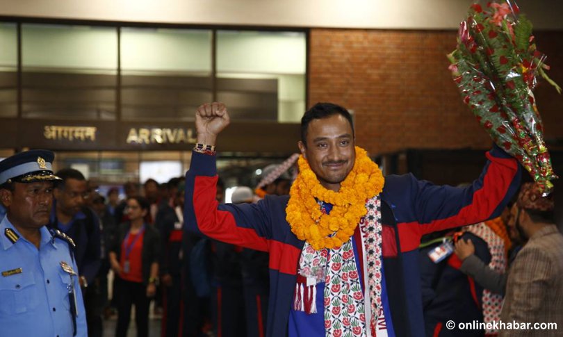 Nepali cricket team returns home after claiming ODI status