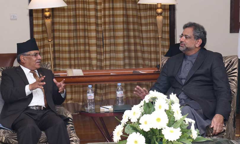 Maoist Chairperson Dahal meets Pakistani PM