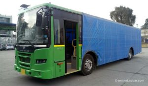 Kathmandu’s first semi-low floor public bus to start service from Wednesday