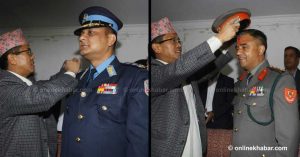 Insignia conferred on new chiefs of Nepal Police, Armed Police Force